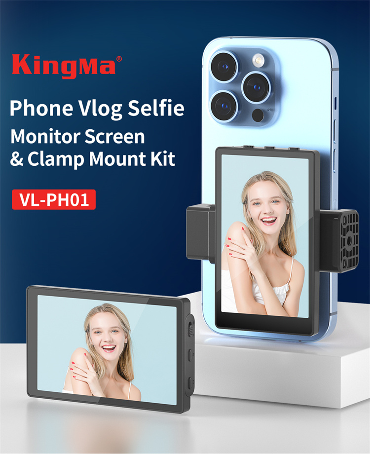 Kingma Vlog Screen モニター ミラーリング KingMa Smartphone Magnetic Selfie Vlog Flip Mirroring Screen