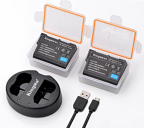 KingMa EN-EL15 Battery & Dual charger kit For D750 D7200 D7100 D7000 