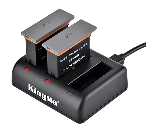 KingMa BM-AB1 Battery & Triple USB Charger Kit for DJI OSMO Action Camera