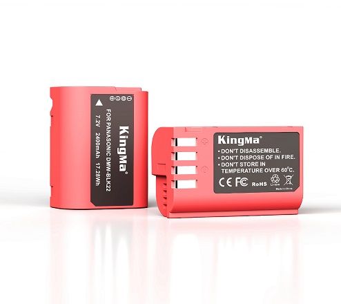 KingMa Rechargeable Battery DMW-BLK22 2400mAh Digital Battery 7.2V Camera Battery for Panasonic LUMIX S5