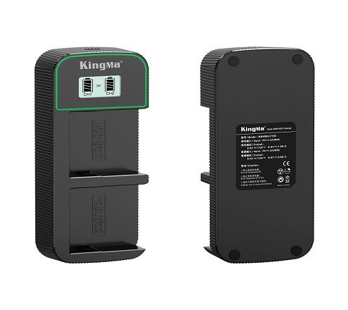 Kingma LCD Display 9V 2A PD3.0 USB-C Dual Fast Charger for Sony NP-F550 / NP-F750 / NP-F970 Battery